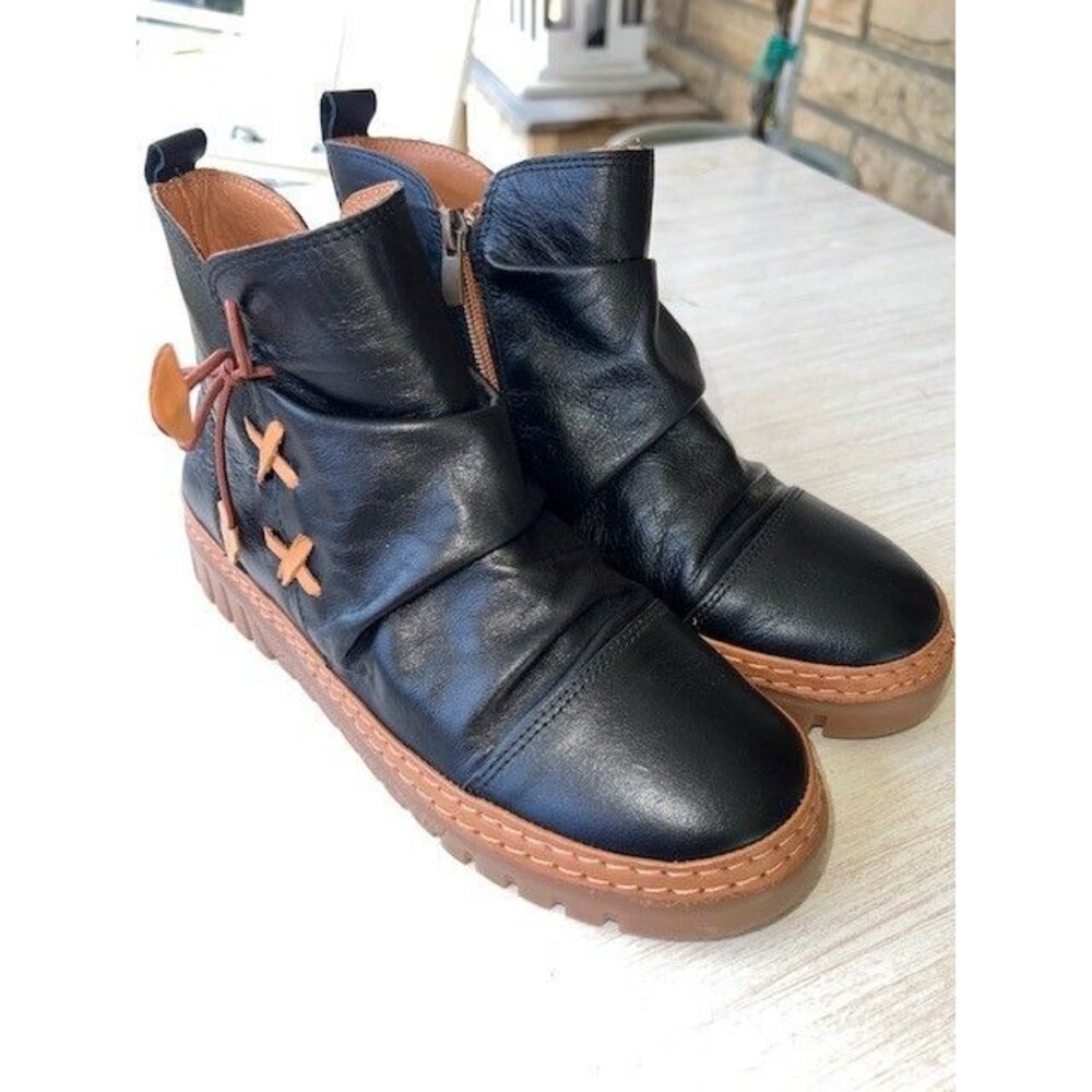 Spring Step Vandis Booties Wm’s USA Sz 7/EU 37 Black NWOT